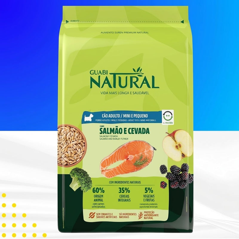 Ração Guabi Natural Cães Adultos Raças Mini e Pequenas Salmão e Cevada 2,5kg Guabi