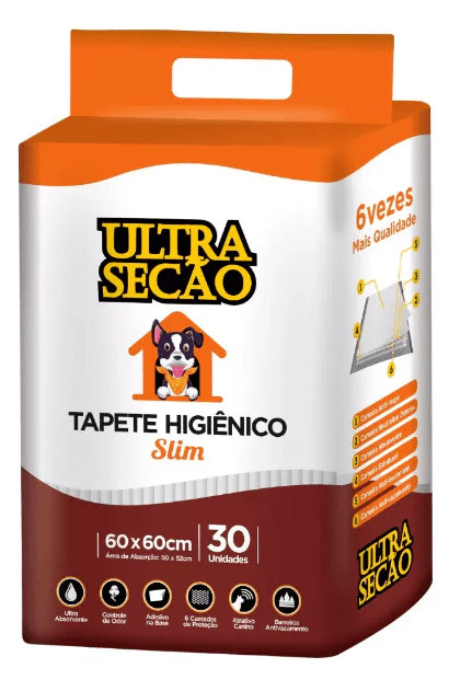 Tapete Higiênico Ultra Secão 60x60 30 unidades Shop Cão