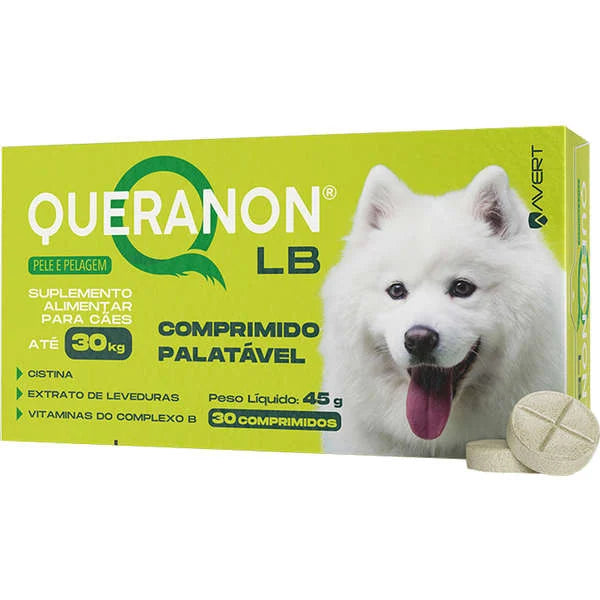 Suplemento para pelos de cachorro Queranon Avert 30 comprimidos