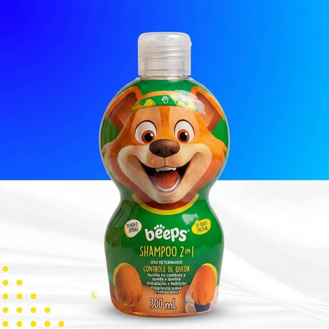 Shampoo 2 Em 1 Beeps Edição Futebol para Cães e Gatos 300ml