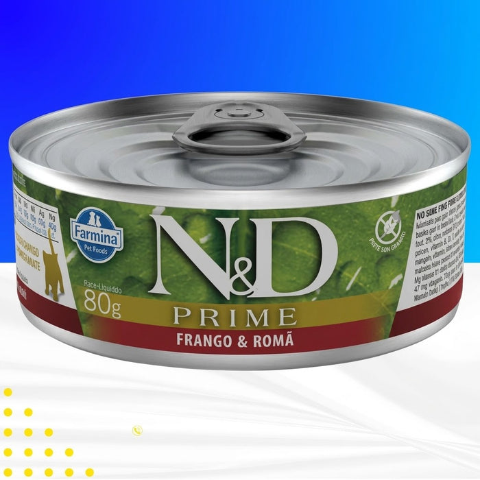Lata Ração Úmida N&D Farmina Gatos 80g— Escolha o Sabor N&D