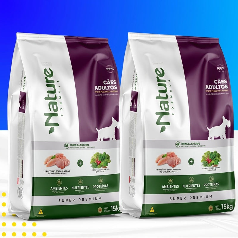 ⚡ [PROMO] Ração Nature Fórmula Super Premium Raças Pequenas e Médias 15kg Alinutri