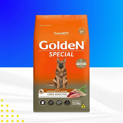Ração Golden Special Cães Adultos Frango e Carne 15kg