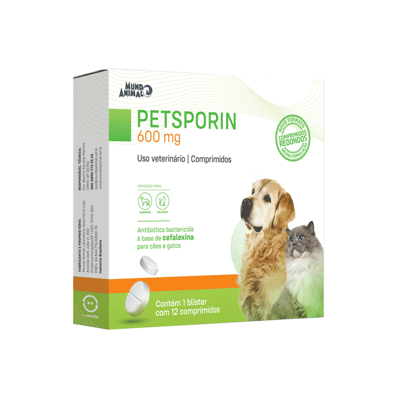 Petsporin 75mg 12 comprimidos Mundo Animal