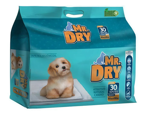 Tapete Higiênico Mr. Dry C/ 30 Unidades 80x60
