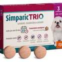 Antipulgas Simparic Trio 6mg para Cães 5,1 a 10kg Zoetis