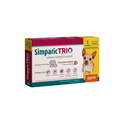Antipulgas Simparic Trio 3mg para Cães de 1,25 a 2,5kg Zoetis