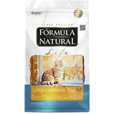 Ração Fórmula Natural Life Sabor Frango para Gatos Adultos Castrados 7kg Adimax
