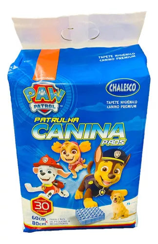 Tapete Higiênico Chalesco Patrulha Canina 60x80 - 30 Unidades