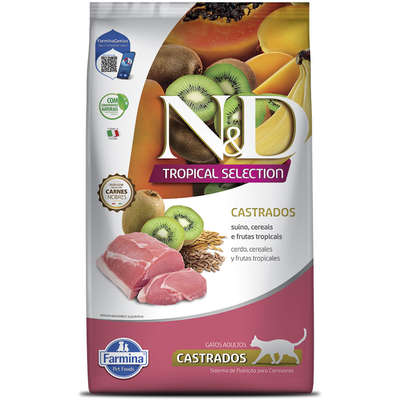 Ração N&D Tropical Selection Suíno para Gatos Castrados — 1,5kg a 7kg