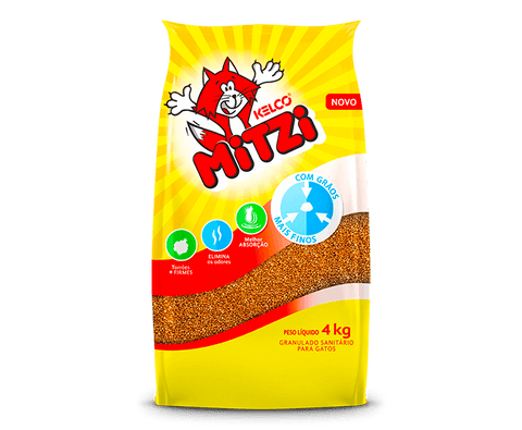 Areia para Gato Mitzi Granulado Sanitário Kelco 4kg