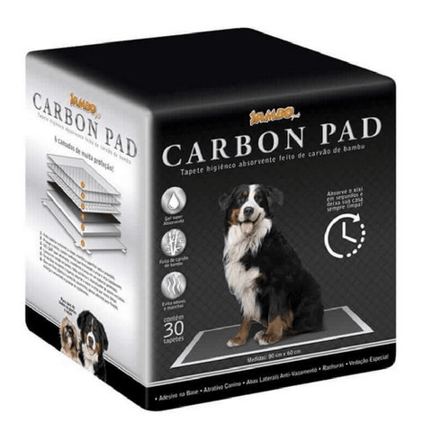 Tapete Higiênico Jambo Carbon Pad - 30 Unidades